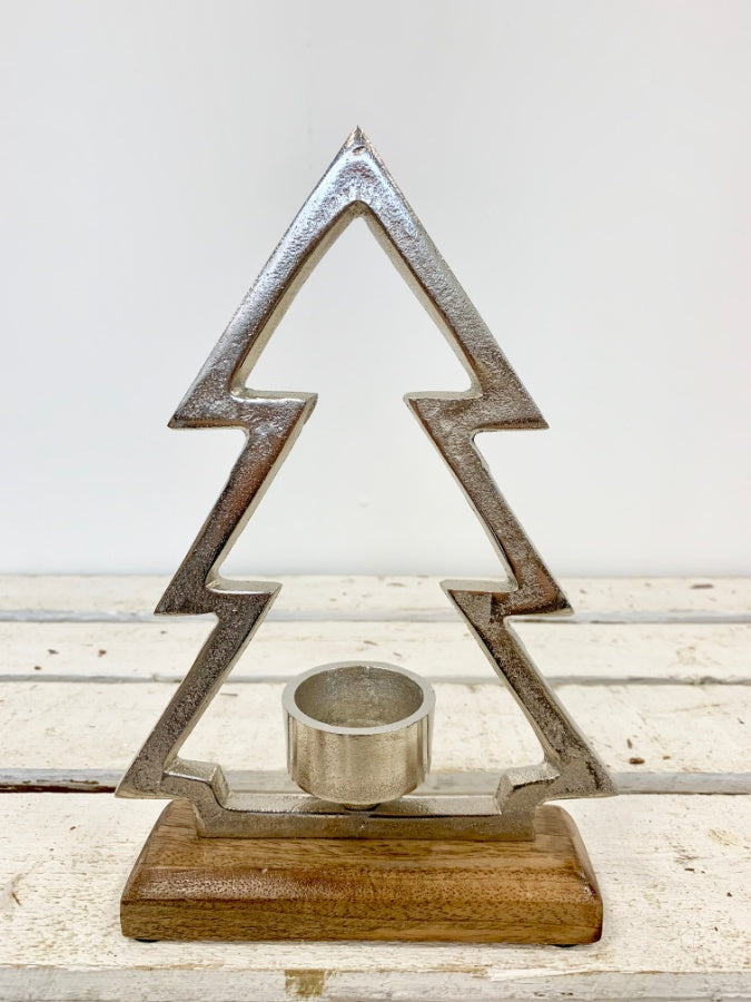 Aluminium Tree Candle Holder