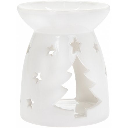 White Christmas Tree Oil Burner