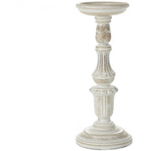 Load image into Gallery viewer, White Washed Wooden Candlestick
